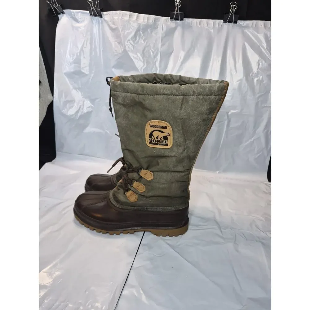 SOREL KAUFMAN WOODSMAN STEEL SHANK INSULATED WINTER BOOTS MENS SIZE 11